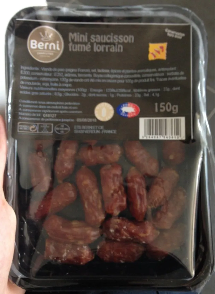 Mini saucisson fumé lorrain