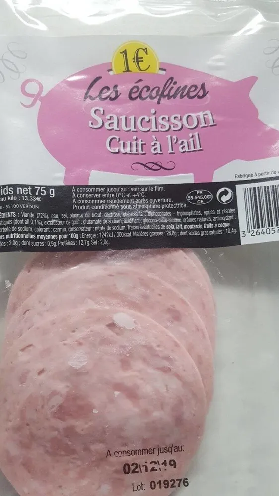 Saucisson cuit à l'ail