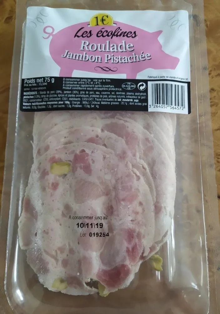 Roulade de Jambon Pistachée