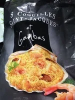 Coquilles st Jacques et Gambas