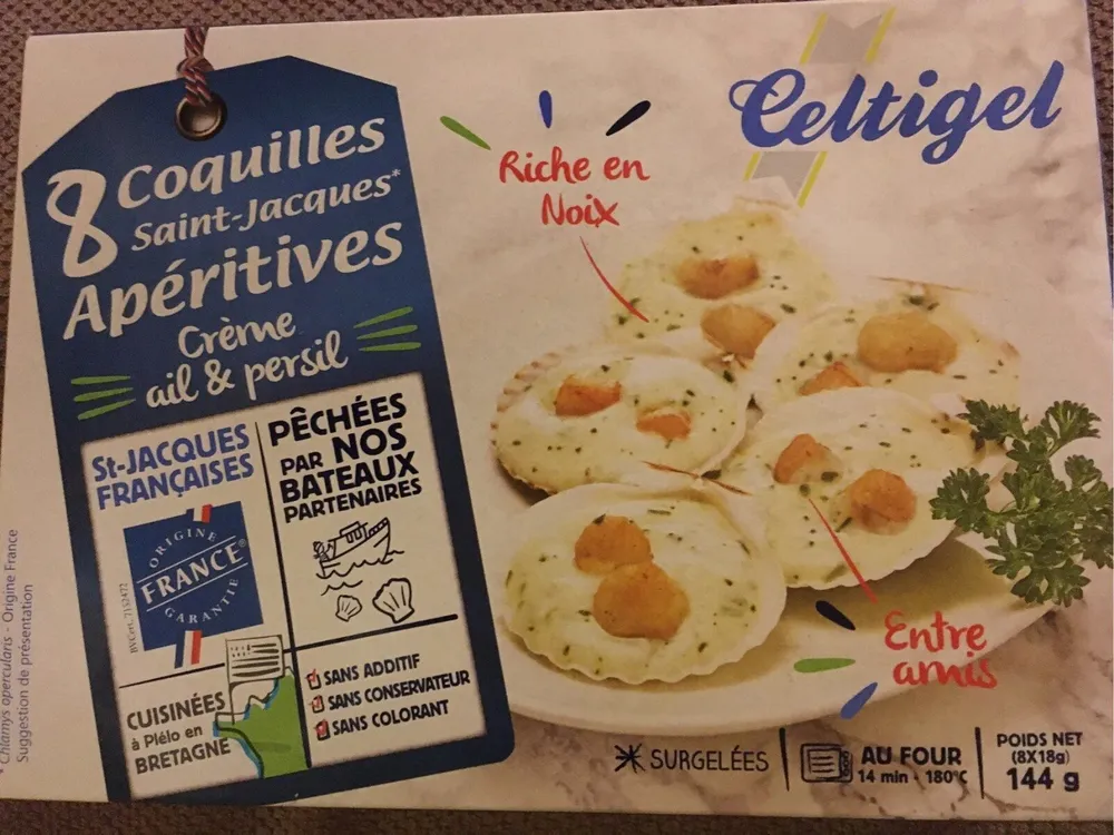 Coquilles Saint-Jacques Apéritives Crème ail et persil