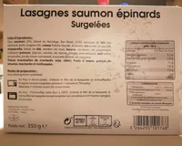 Lasagnes saumon épinards surgelées