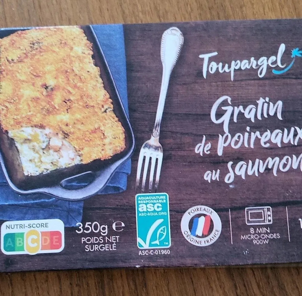Gratin de poireaux au saumon
