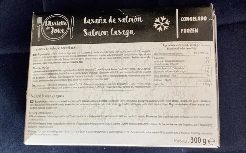 Lasagnes de saumon