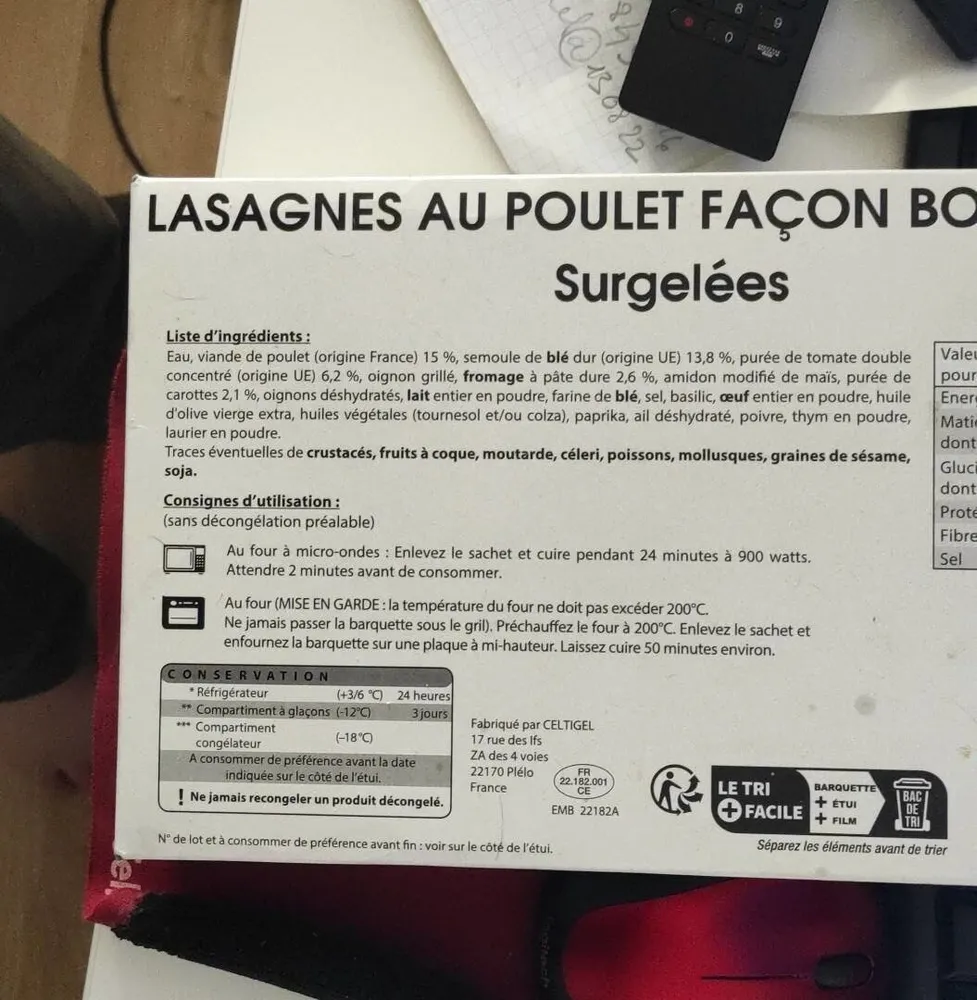 Lasagnes au poulet façon bolognaise