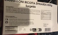 Cannelloni ricotta épinards
