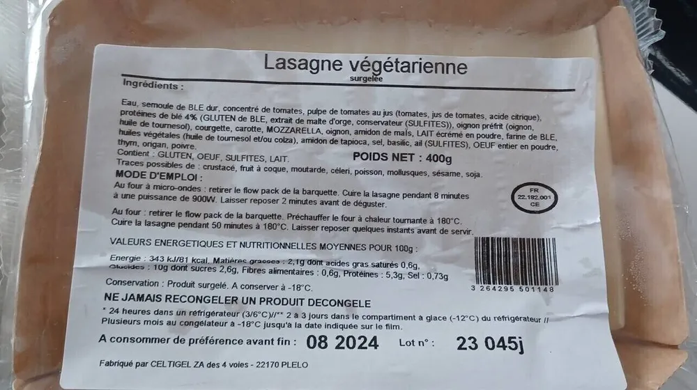 Lasagnes vegetarienne