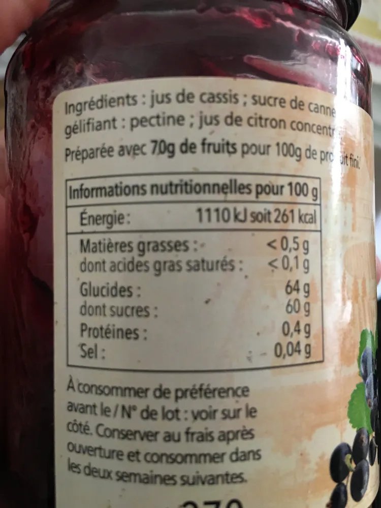 Gelee Extra De Cassis