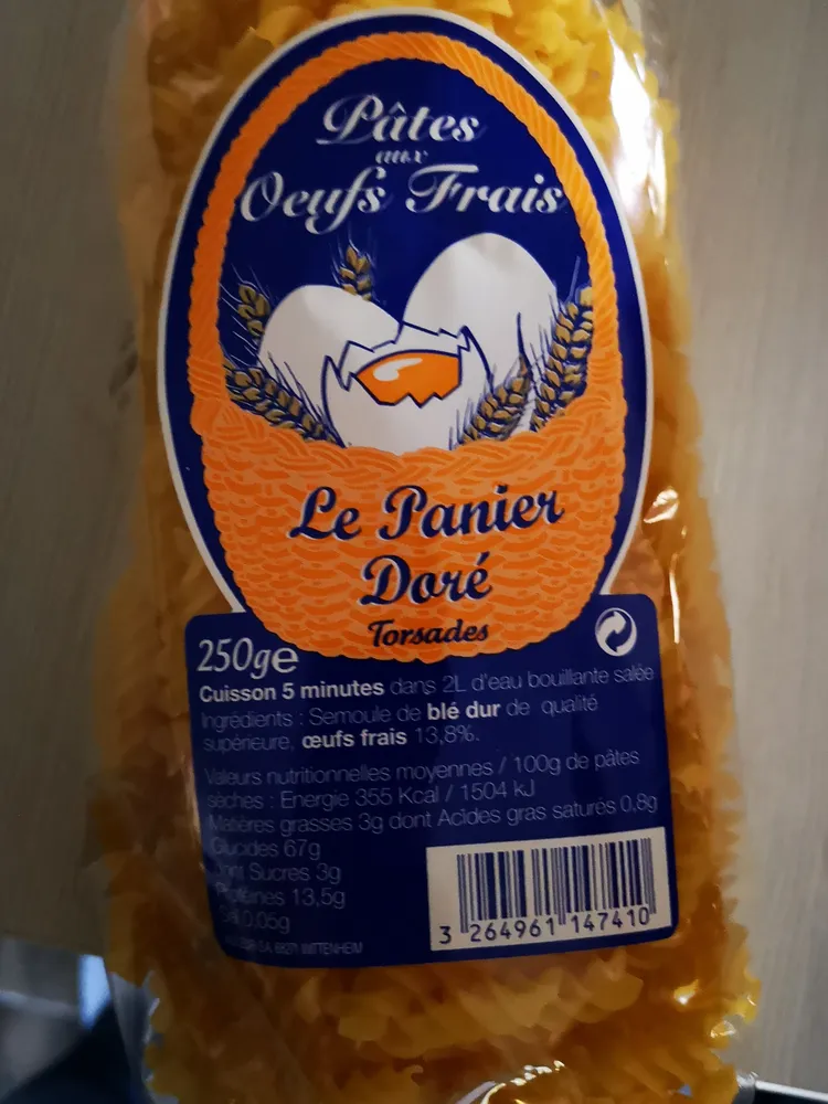 Panier Dore torsades aux oeufs