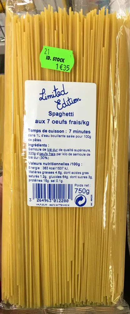 Spaghetti aux 7 oeufs frais/kg