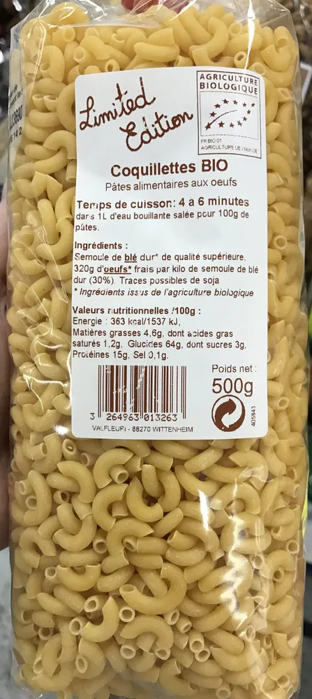 Coquillettes bio