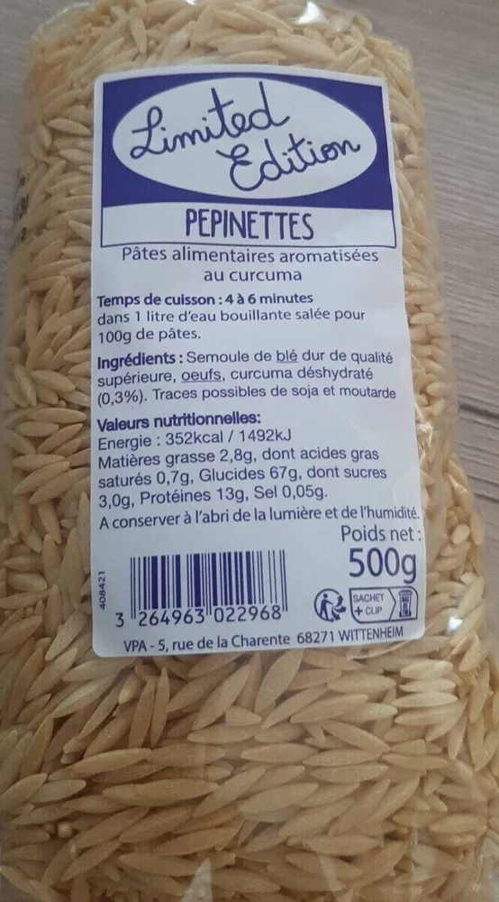 Pepinettes au curcuma