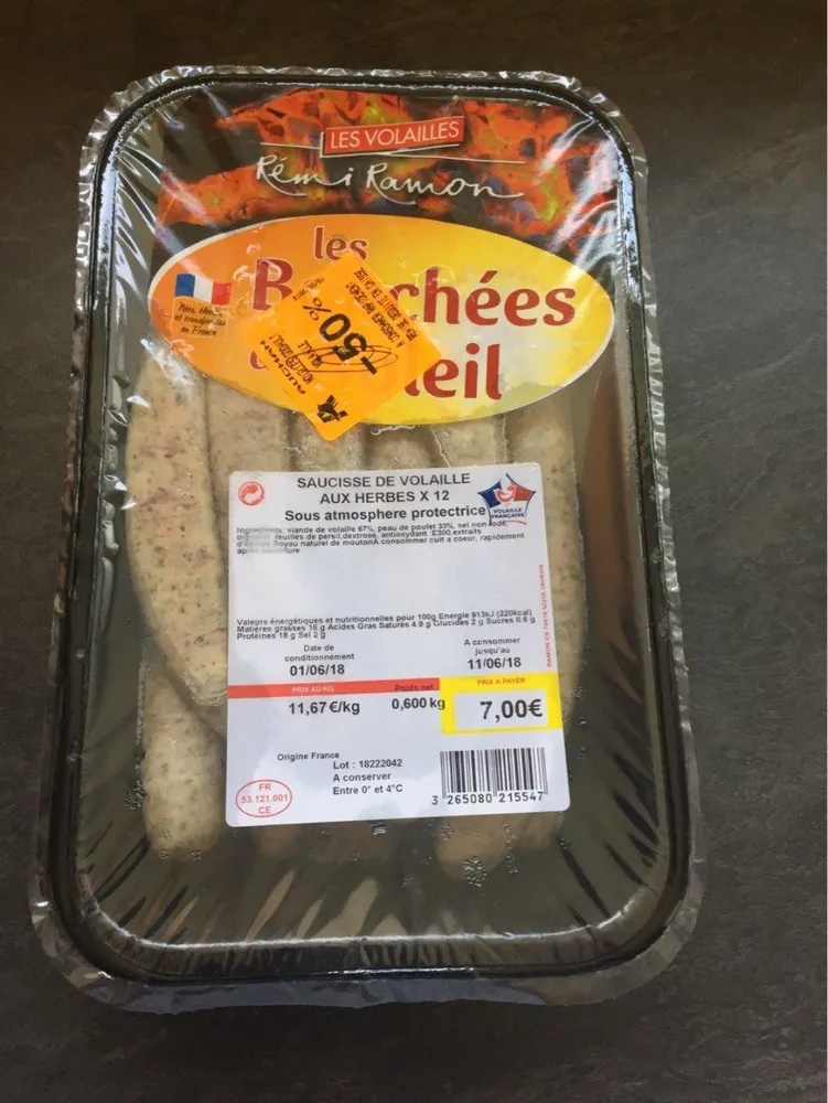 Saucisse de volaille aux herbes