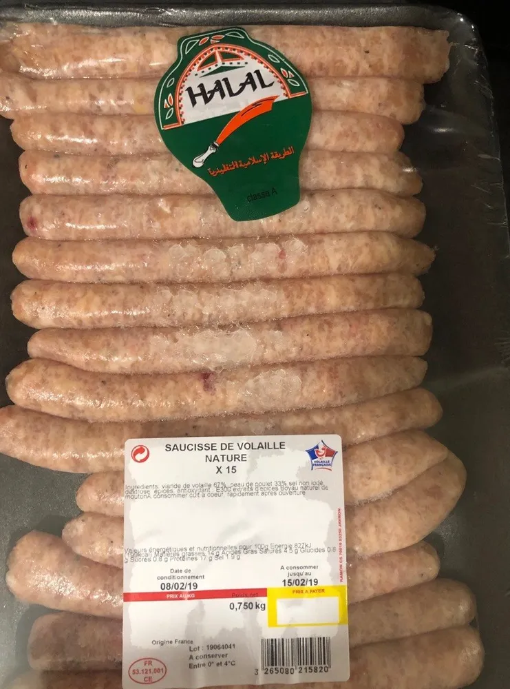 Saucisse de volaille nature