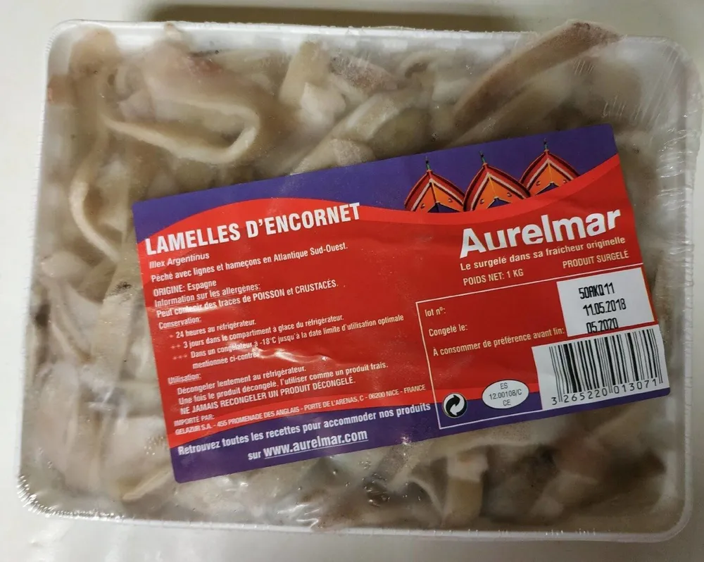 Lamelles d'encornet