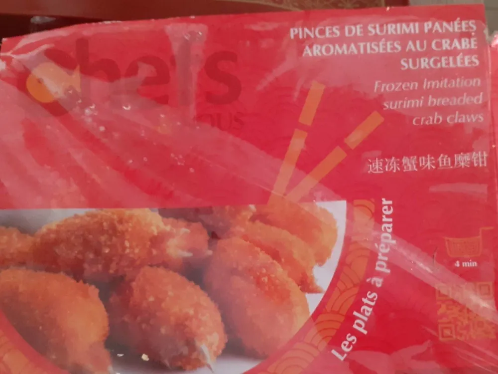 Pinces du surimi aromatisées au crabe surgelées
