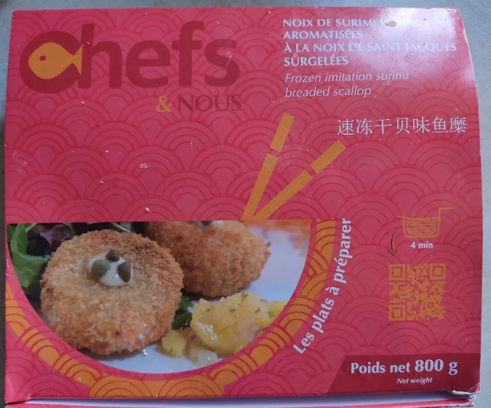 Noix de surimi panées aromatisées