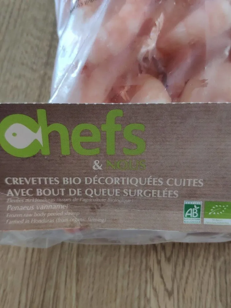 Crevette bio décortiquées cuites
