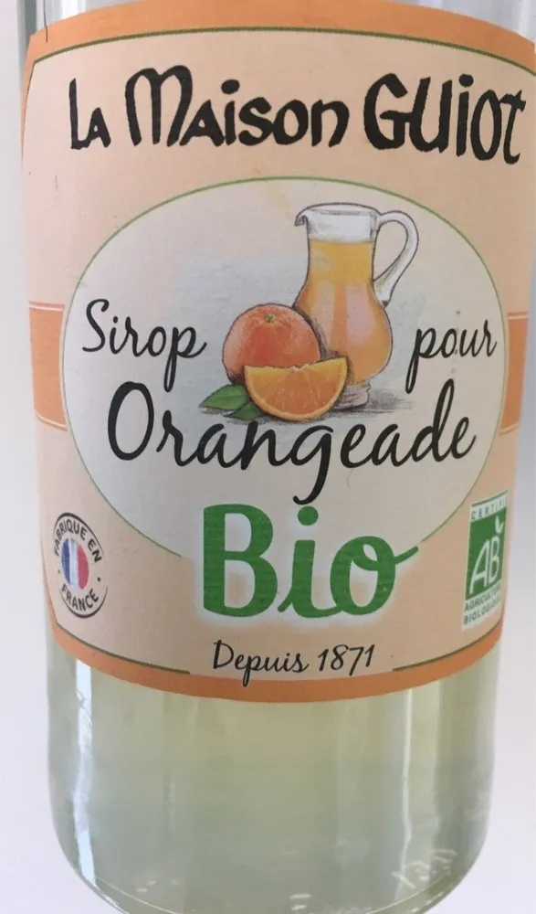 Sirop pour orangeade