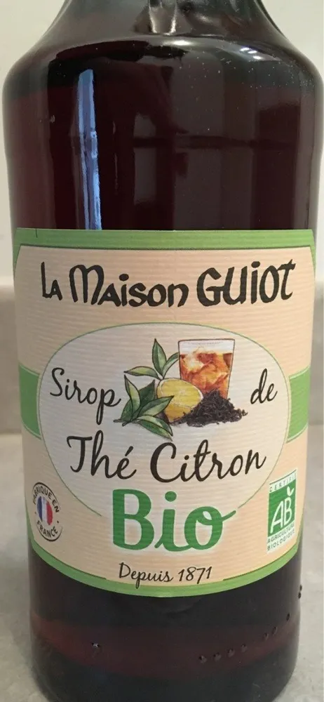 Sirop de thé citron