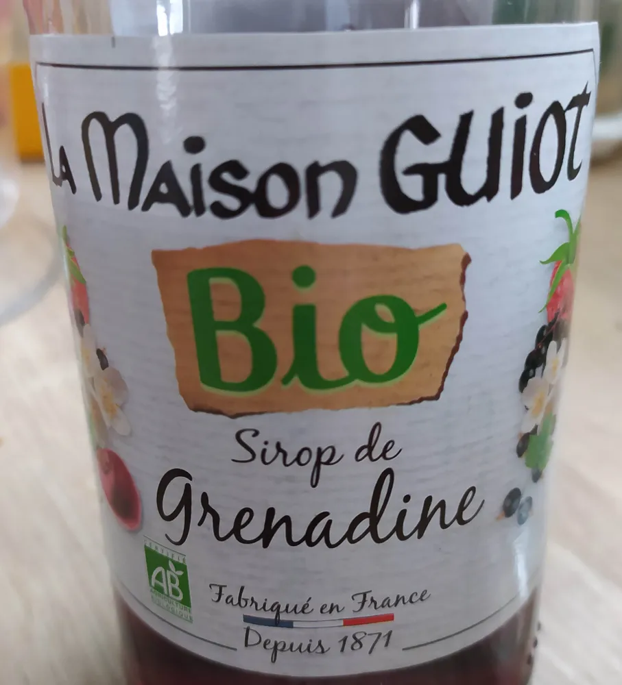 Sirop de grenadine Bio