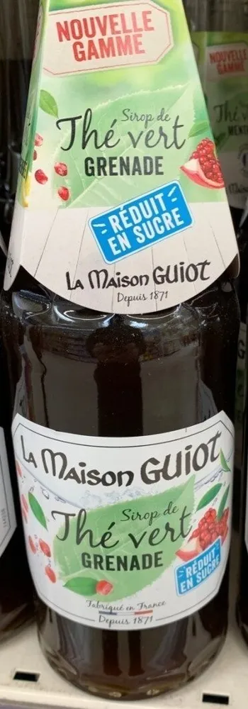 Sirop de thé vert grenade