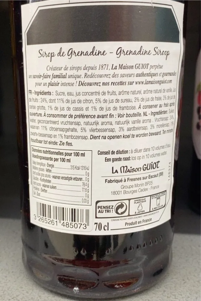 Sirop grenadine