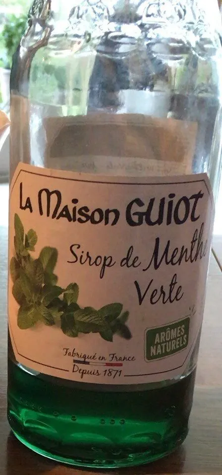 Sirop de menthe verte