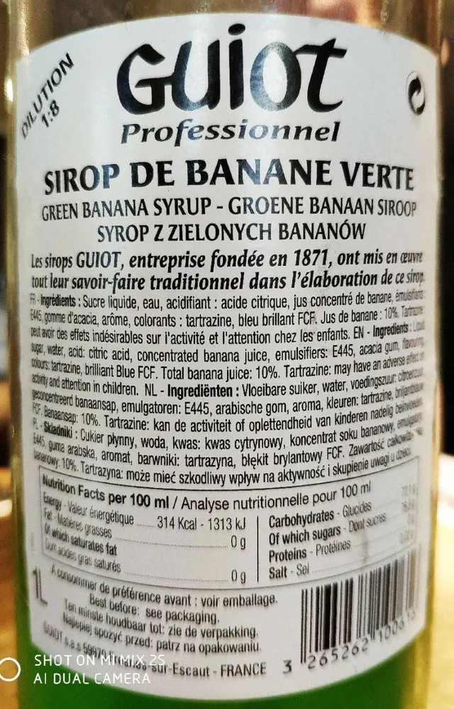 Sirop de bananes