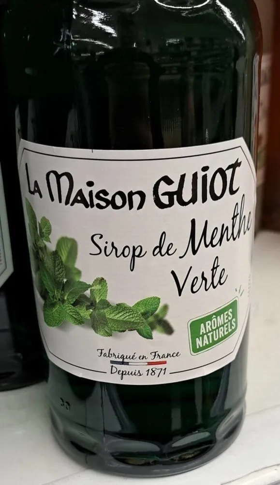 Sirop de menthe verte