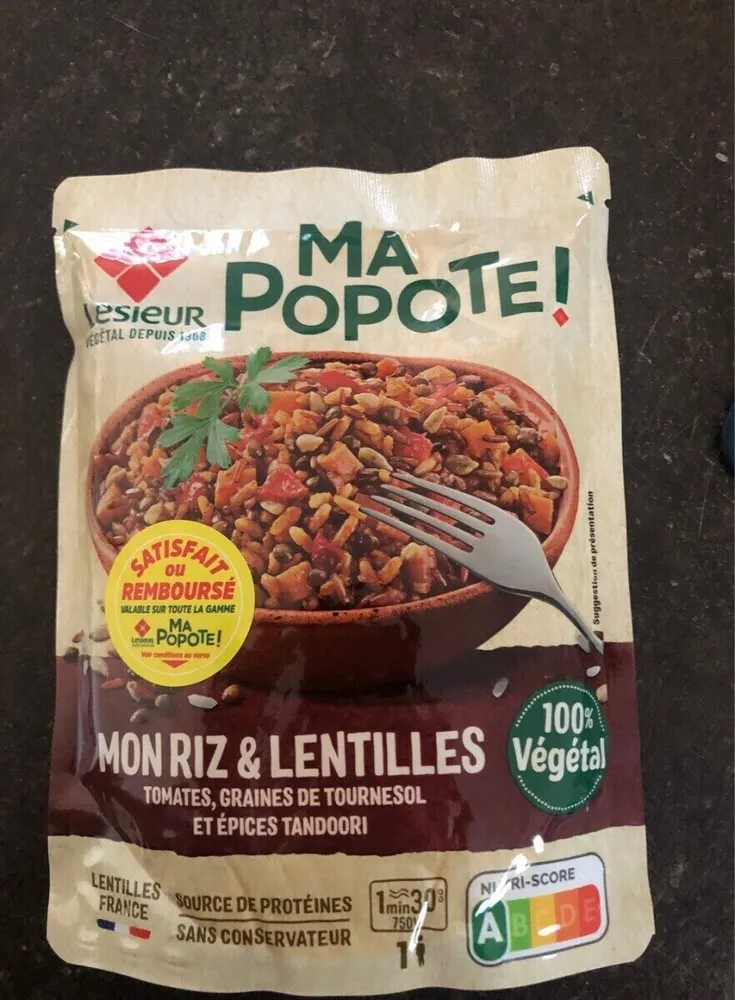 Riz et lentilles Ma Popote!