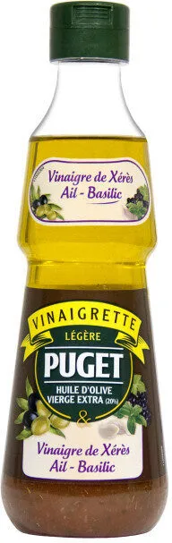 Vinaigrette légère Puget vinaigre de xeres ail basilic