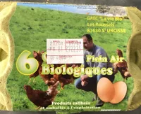 Oeufs plein air biologiques