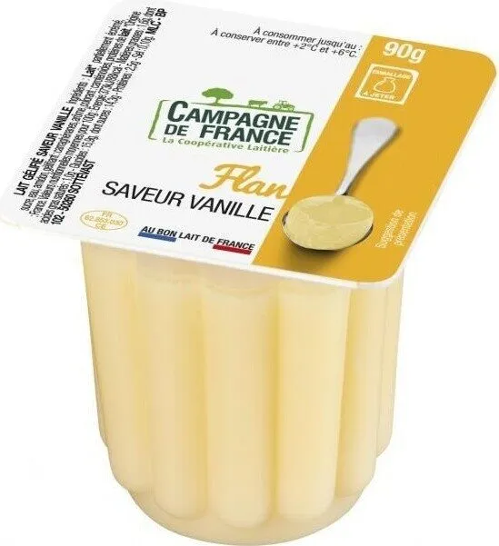 Flan saveur vanille nappé caramel
