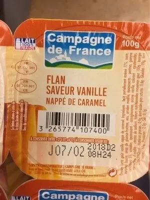 Flan saveur vanille