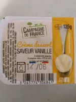 Crème dessert saveur vanille