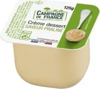 Crème dessert saveur praliné