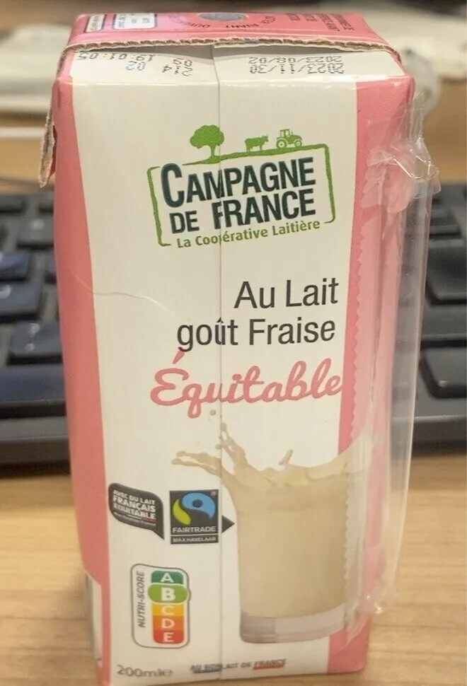 Lait goût fraise