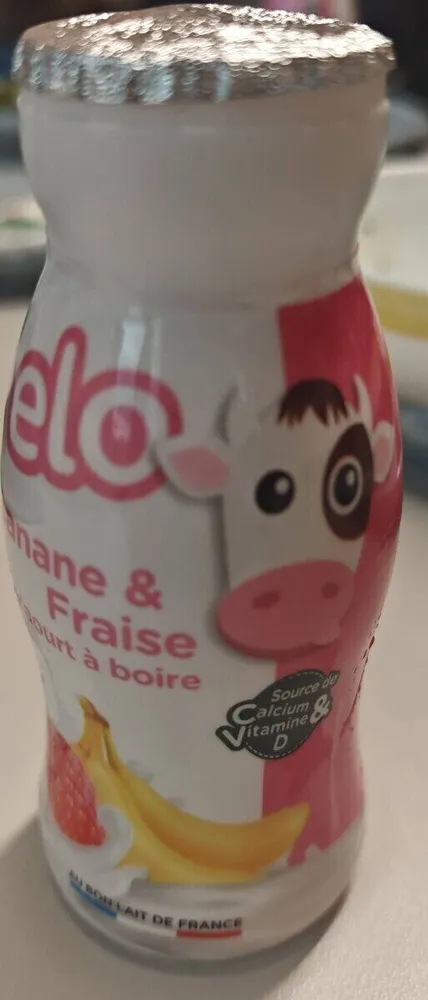 Yaourt à boire banane & fraise