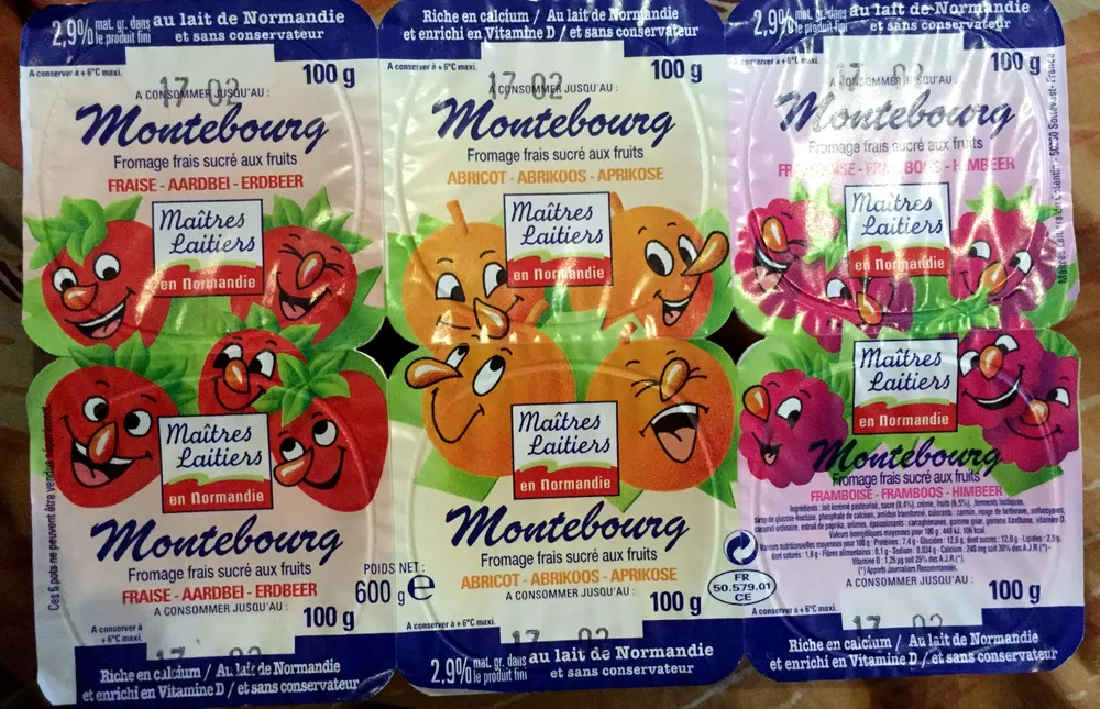 fromage frais sucré aux fruits