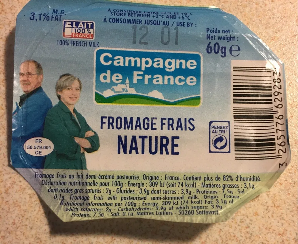 Fromage frais nature