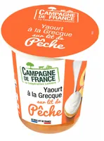 Yaourt à la Grecque sur lit de pêche