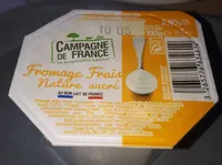 Fromage frais nature sucré
