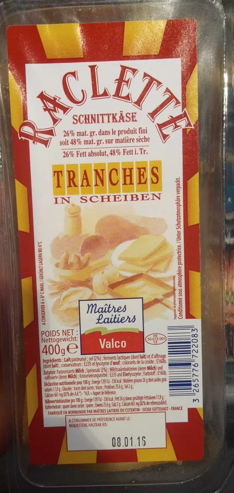 Raclette tranches