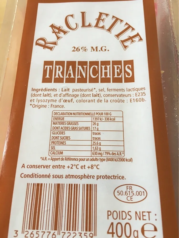 Raclettes Tranches