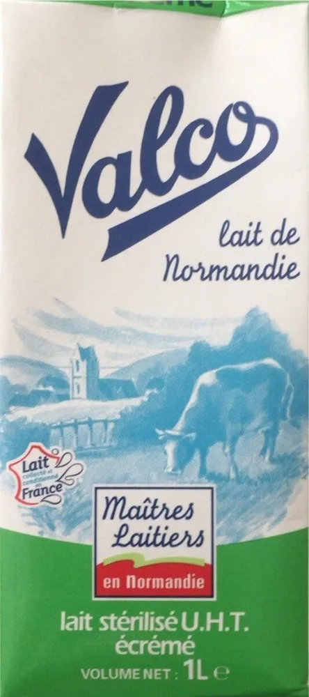 Lait sterilisé U.H. T.  écrémé