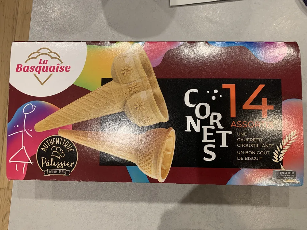 Cornets à glaces assortis
