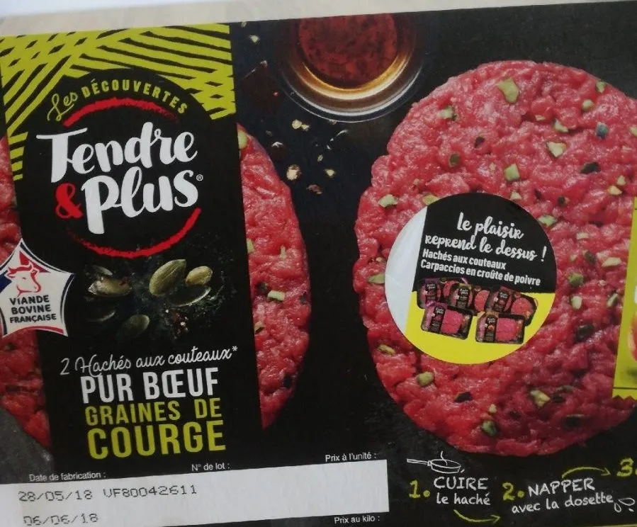 2 Hachés aux Couteaux Pur Bœuf Graines de Courges