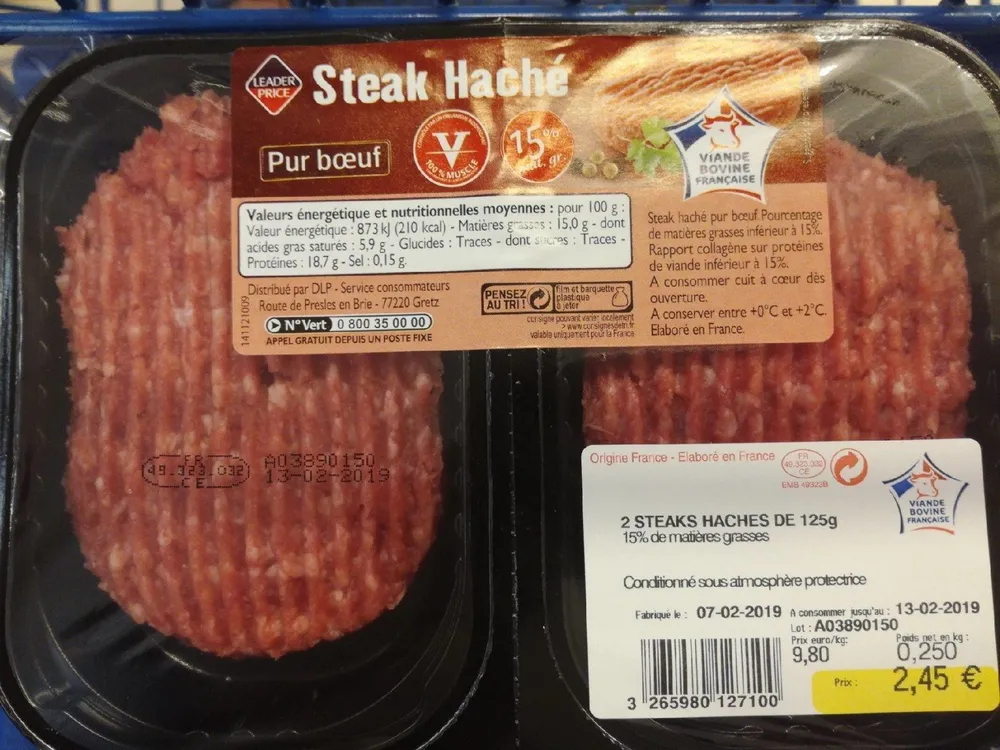 2 Steack Hachés de 125 g