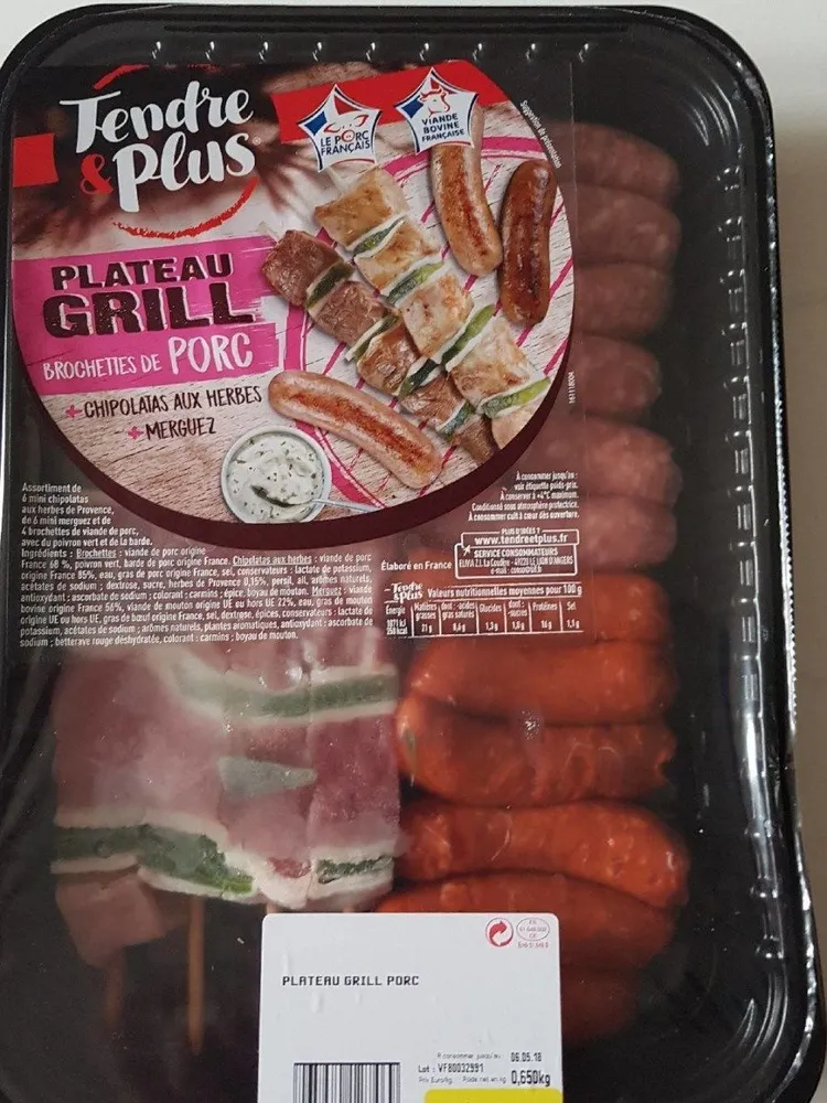 Plateau Grill Porc